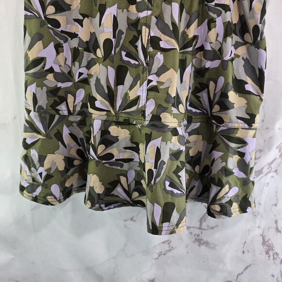 Title Nine Skirt Womens Medium Skort Green Purple Stretch Mini Shorts Lined - Picture 7 of 13